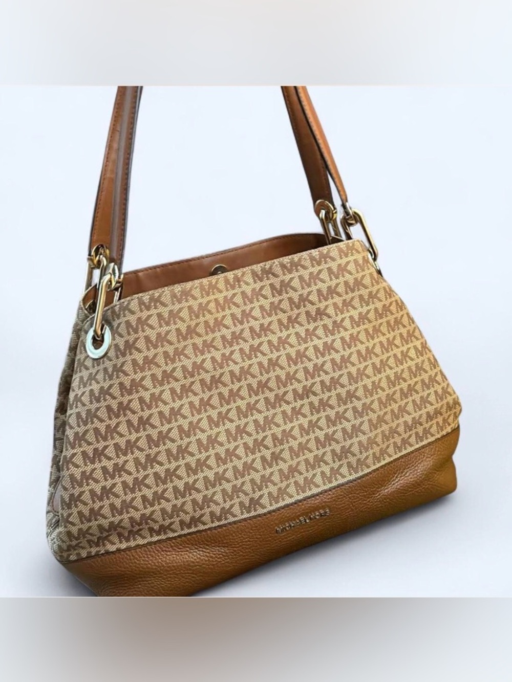 Michael Kors Brown Signature Canvas Shoulder Bag